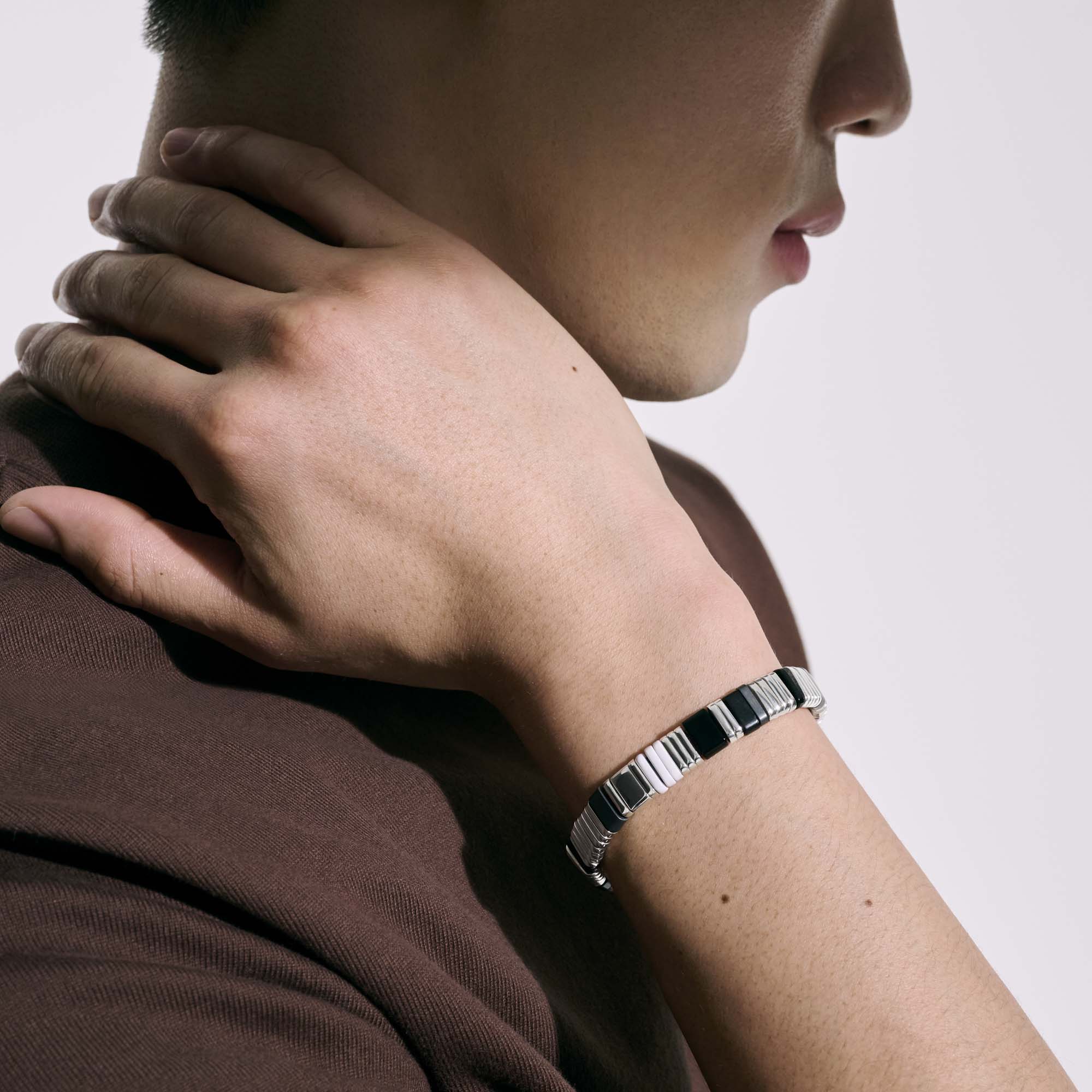 Colorblock Bracelet, Silver|BUS9010521WHBONHE - Image 7