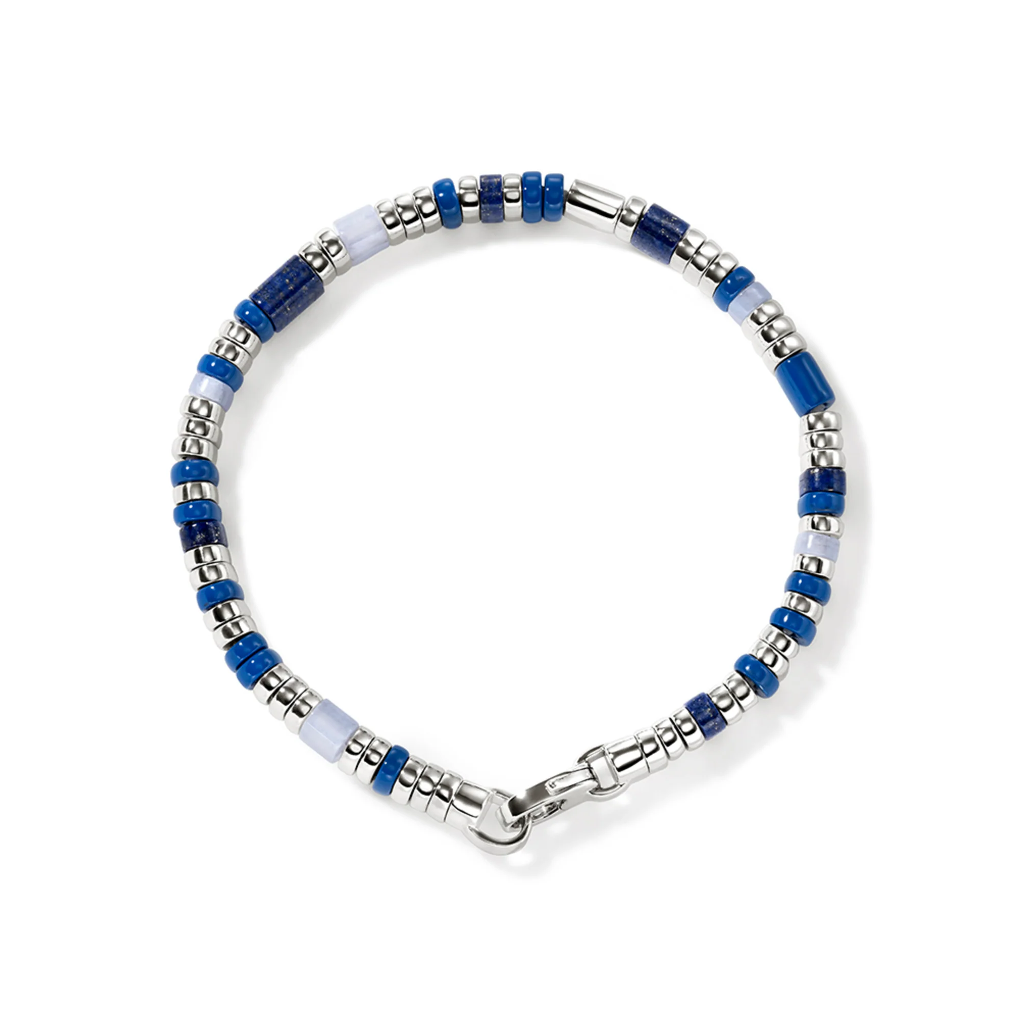 Colorblock Bracelet, Silver, Slim|BUS9012251BULPZBLA - Image 5