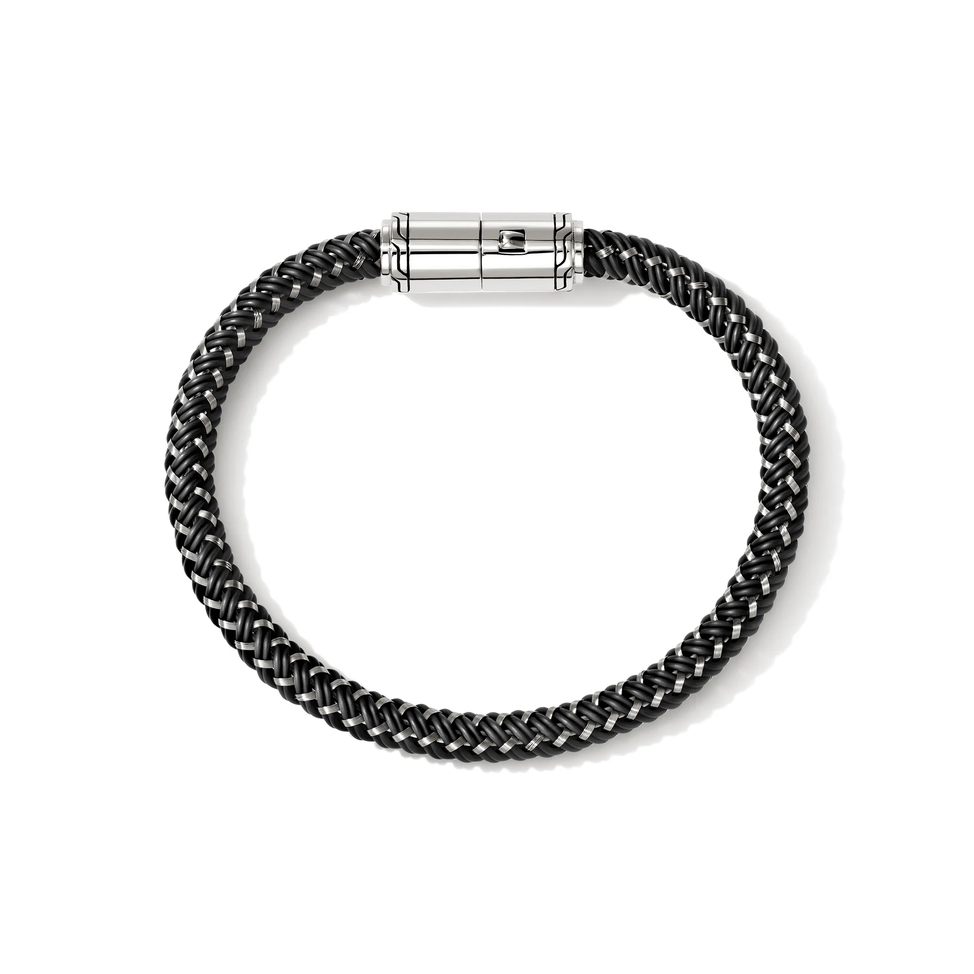 Cord Bracelet, Sterling Silver, Rubber|BU98688BLST - Image 4