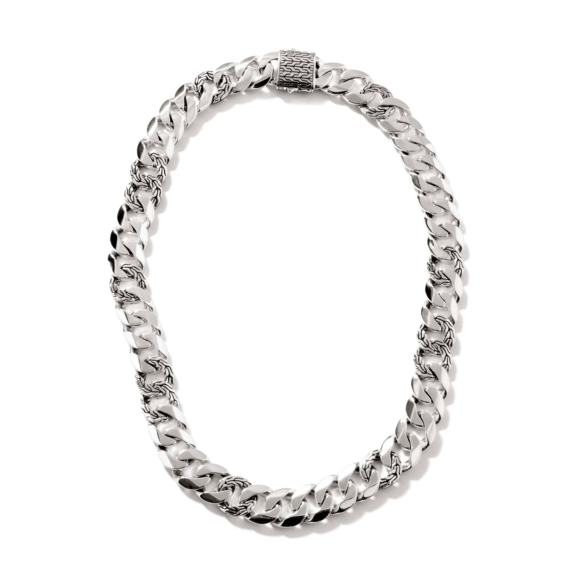 Curb Chain Necklace, Sterling Silver, 14MM|NB900803 - Image 4