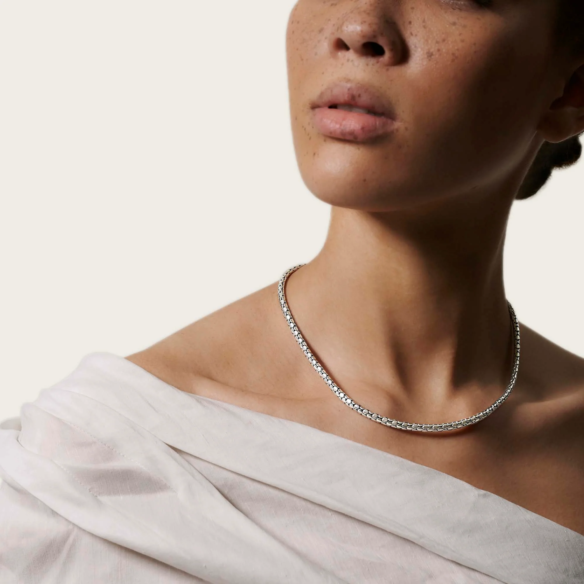 Dot Chain Necklace, Sterling Silver|NB34386 - Image 5