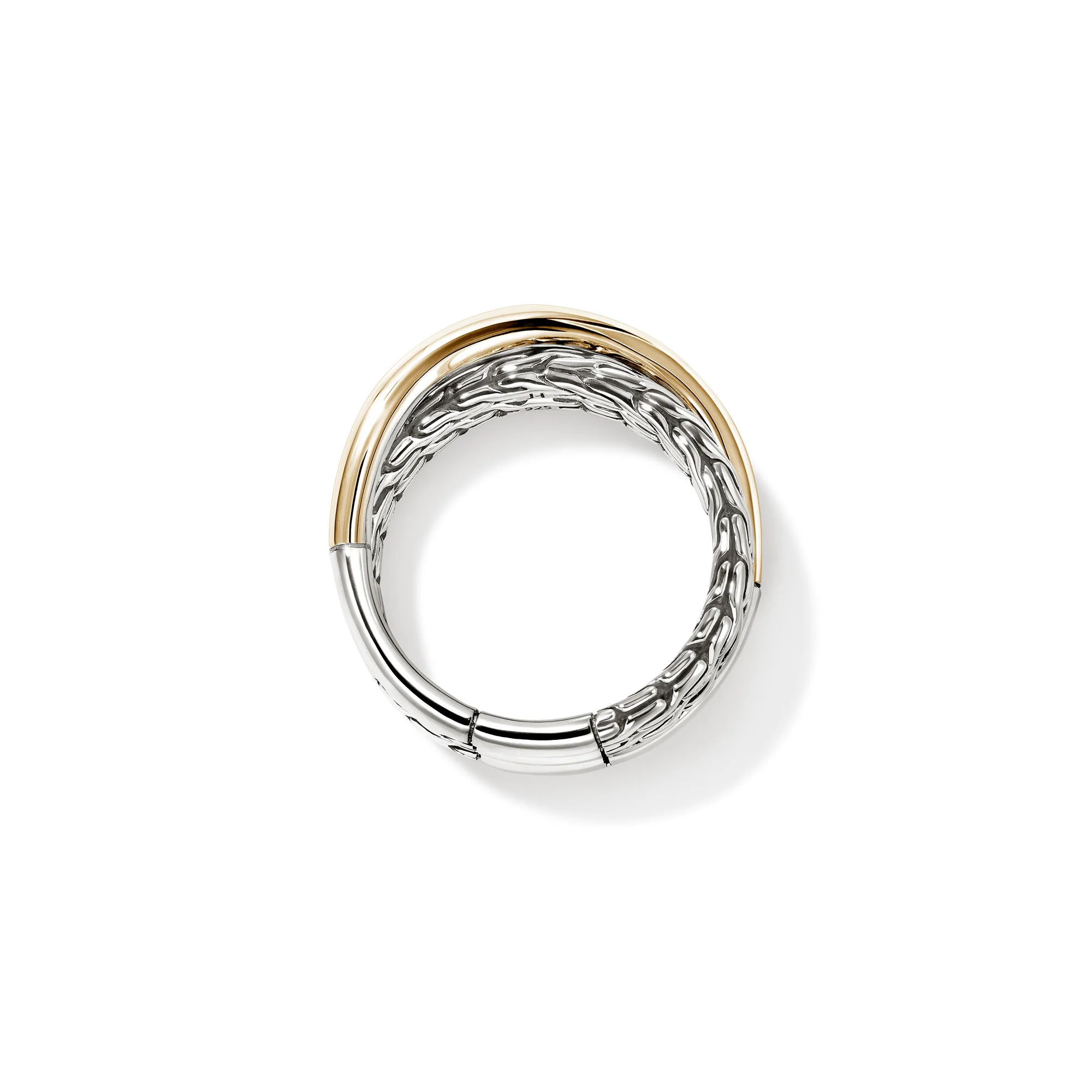 JH Essential Crossover Ring, Gold, Sterling Silver|RZZ98715 - Image 5