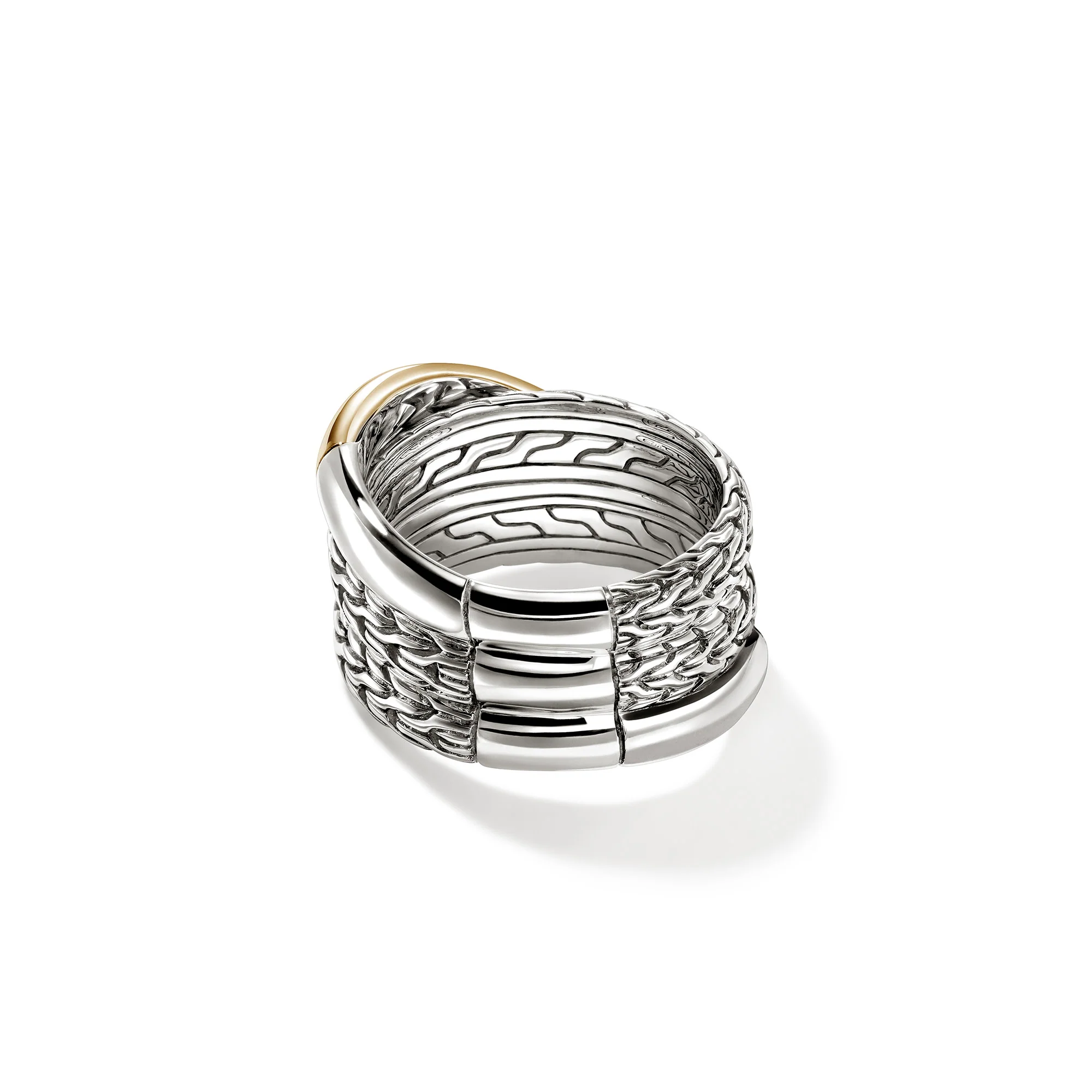 JH Essential Crossover Ring, Gold, Sterling Silver|RZZ98716 - Image 4