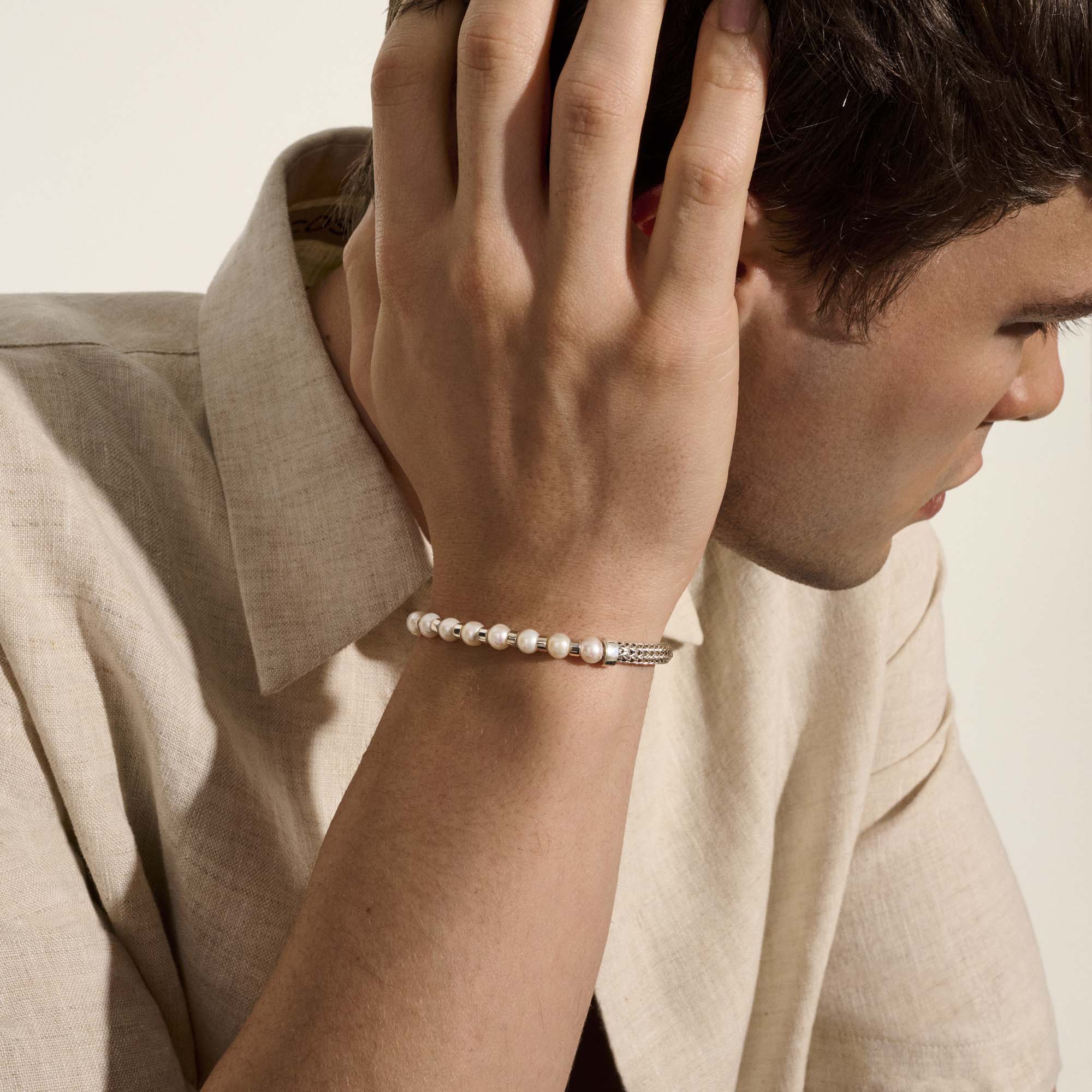 JH Essential Pearl Bracelet, Sterling Silver|BU987311 - Image 6
