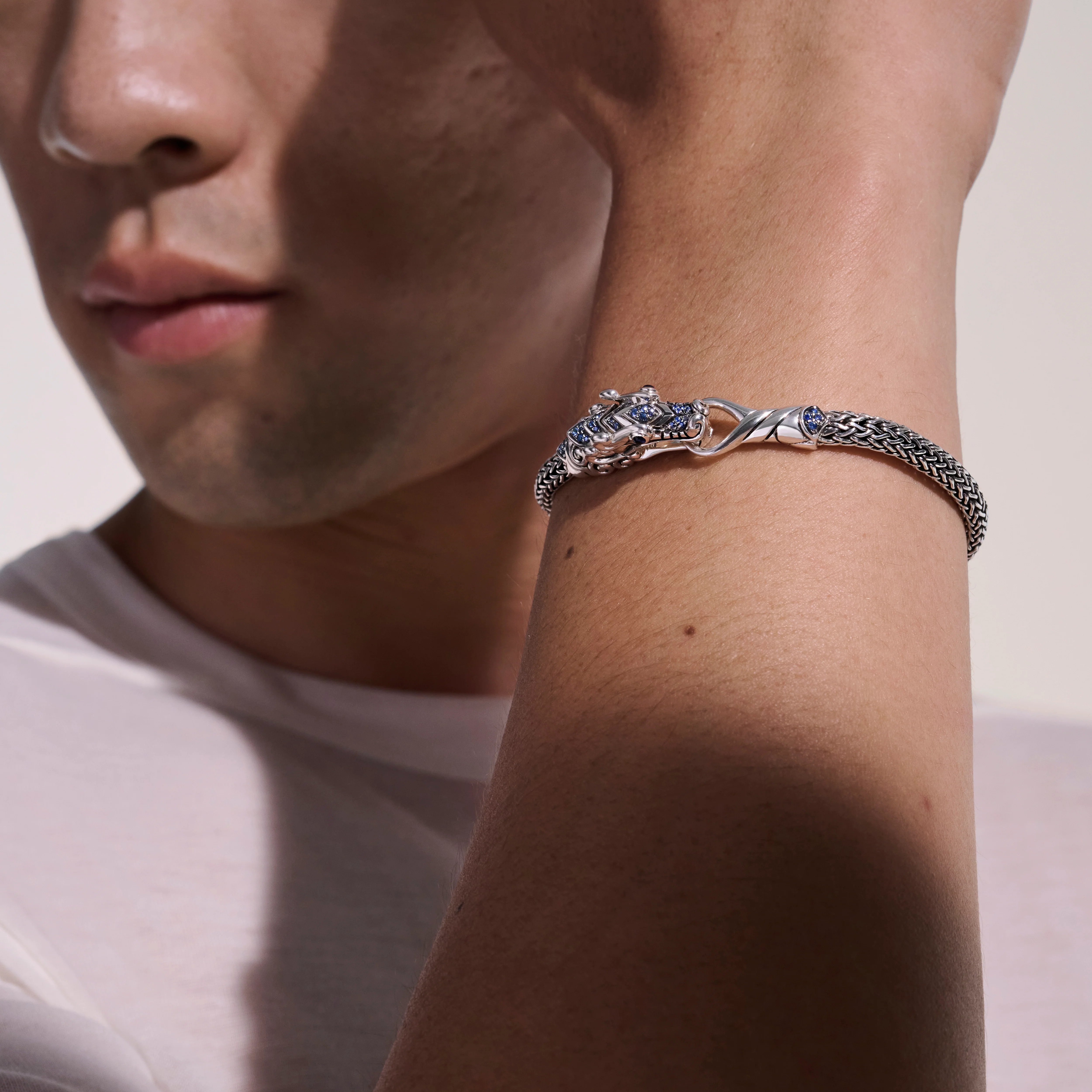 Naga Bracelet, Sterling Silver, Pavé, 5MM|BBS601334BSP - Image 6