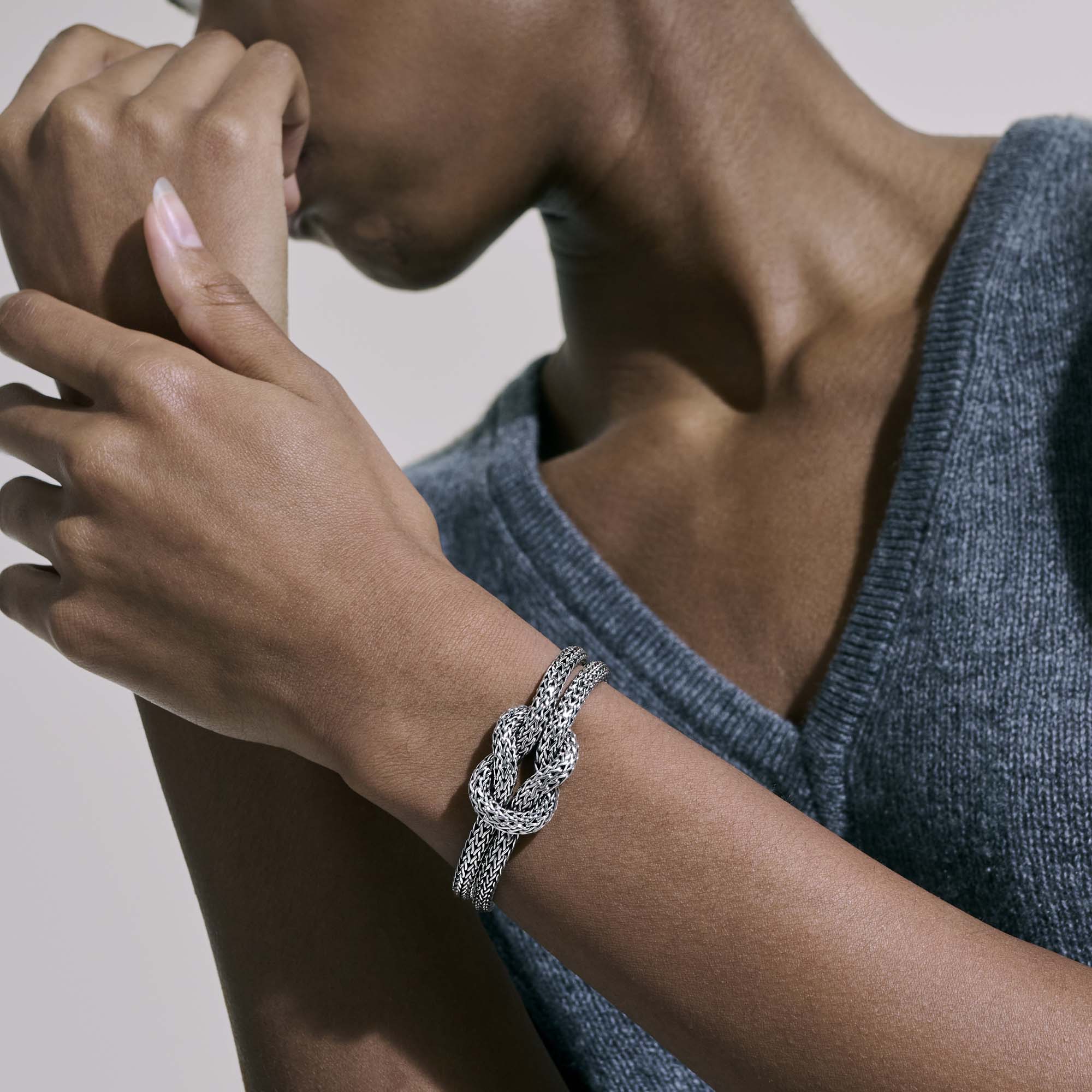 Love Knot Bracelet, Sterling Silver, 10MM|BU900980 - Image 6