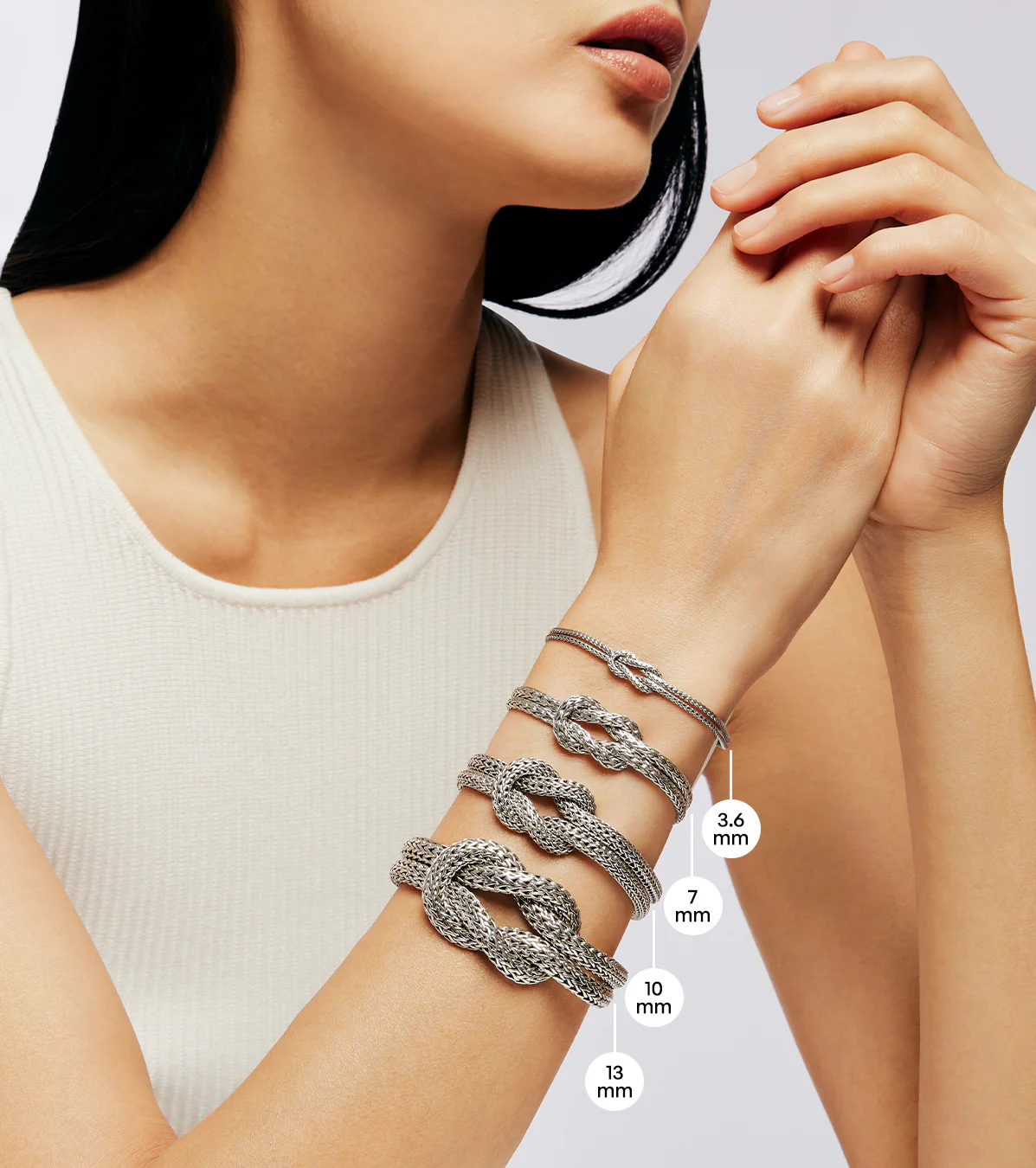 Love Knot Bracelet, Sterling Silver, 10MM|BU900980 - Image 8