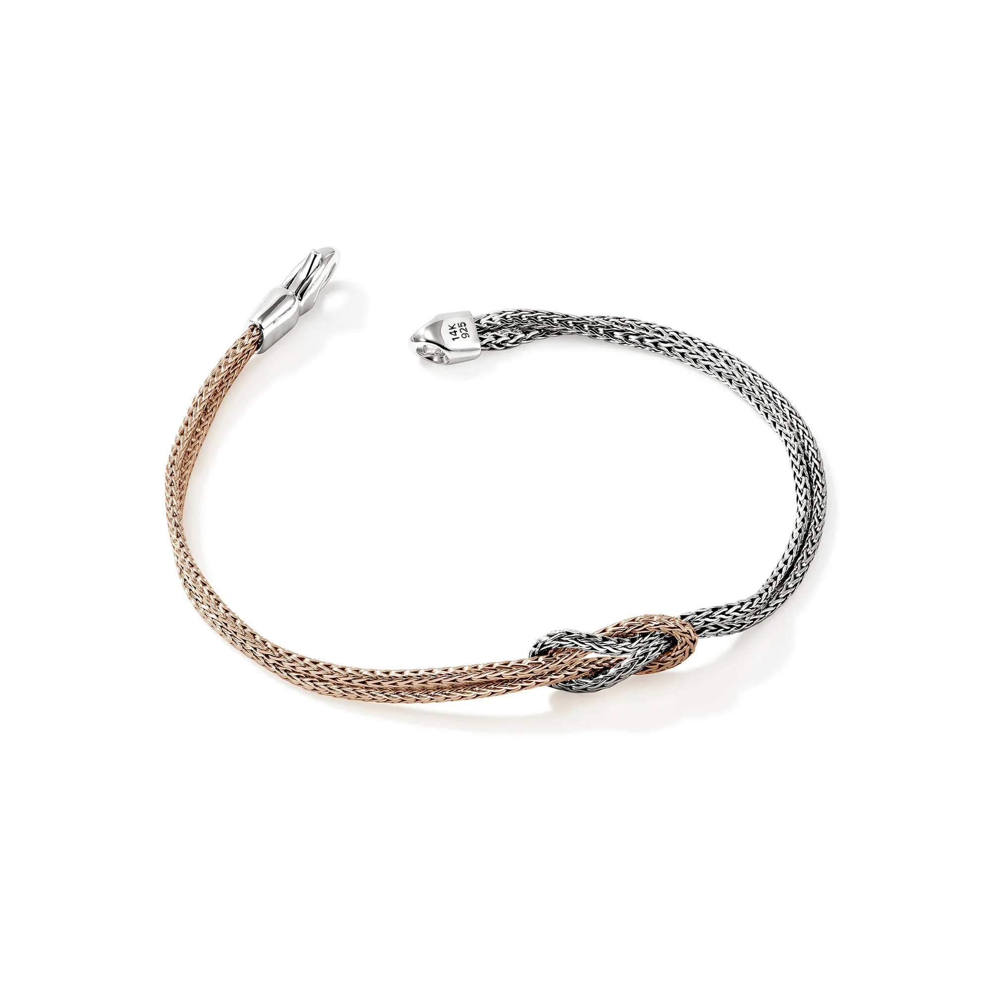 Love Knot Bracelet, Rose Gold, Sterling Silver, 3.6MM|BUZZ900776R - Image 3