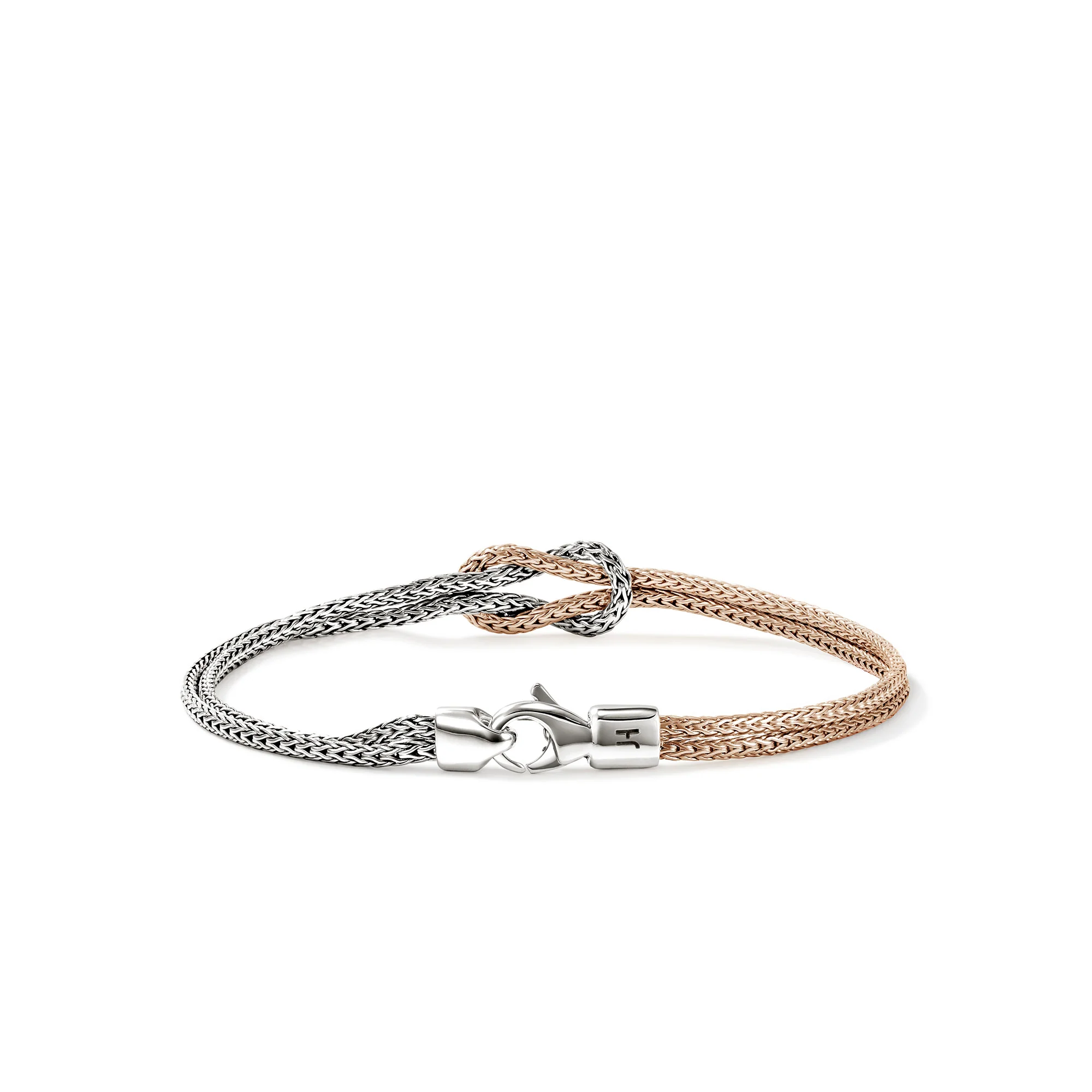 Love Knot Bracelet, Rose Gold, Sterling Silver, 3.6MM|BUZZ900776R - Image 4