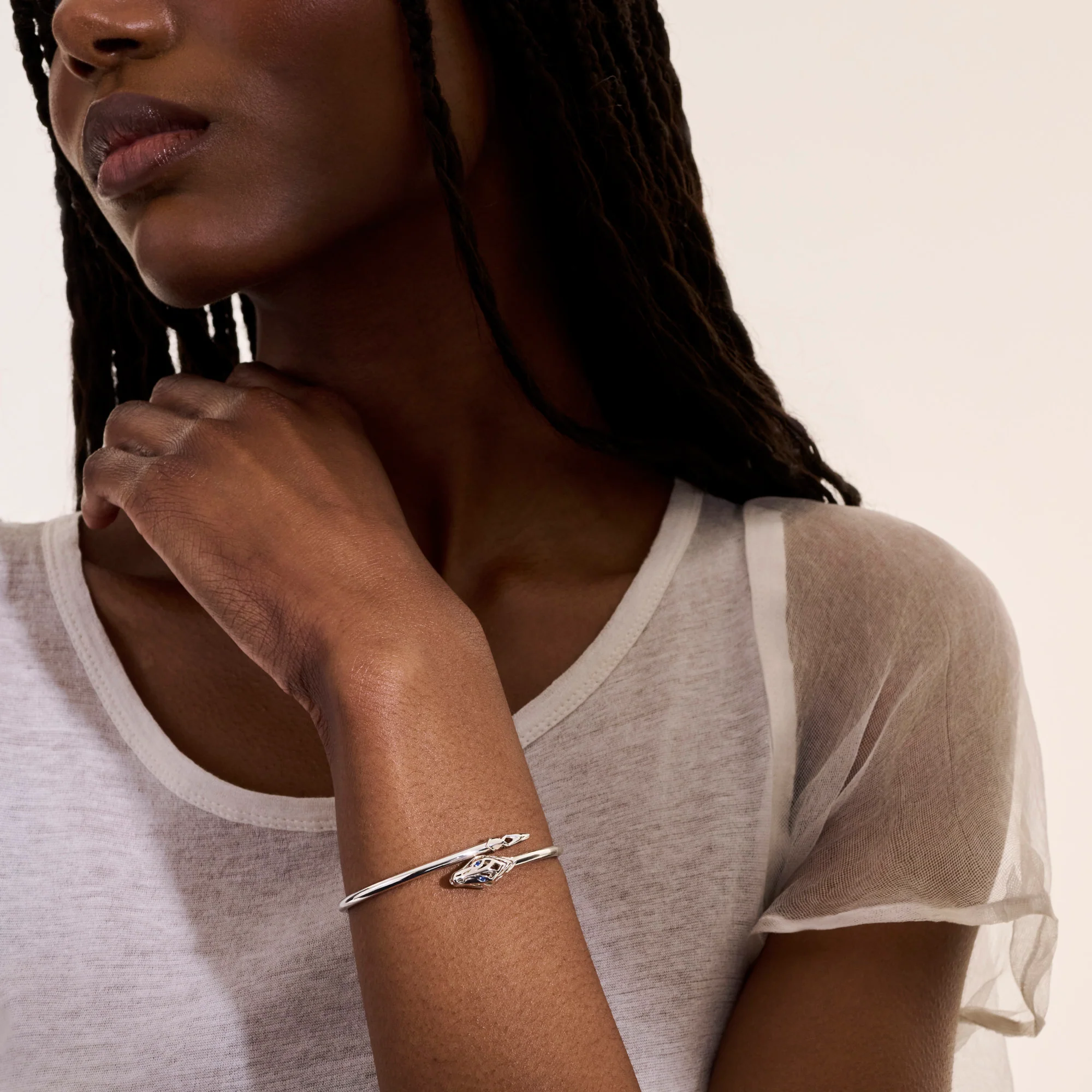 Naga Cuff, Sterling Silver, Slim|CBS603441BSP - Image 6