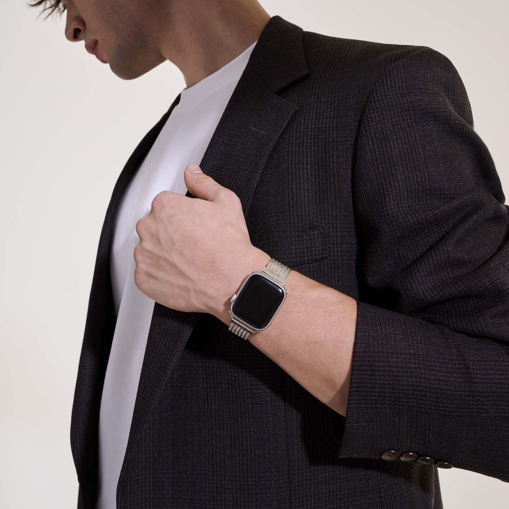 Smartwatch Strap, Sterling Silver, 18MM|WB98652 - Image 6