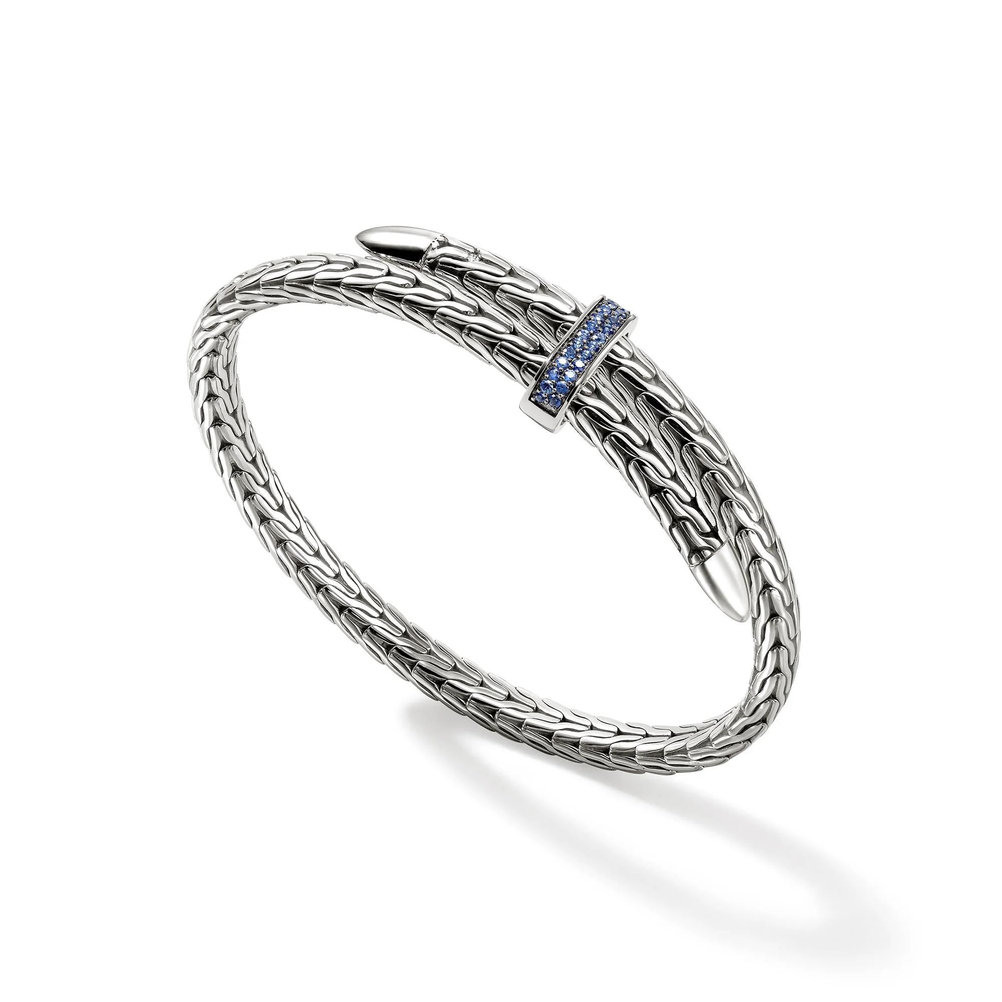 Spear Flex Cuff, Sterling Silver, Gemstones, 5.5MM|CBS9011074BSP - Image 3
