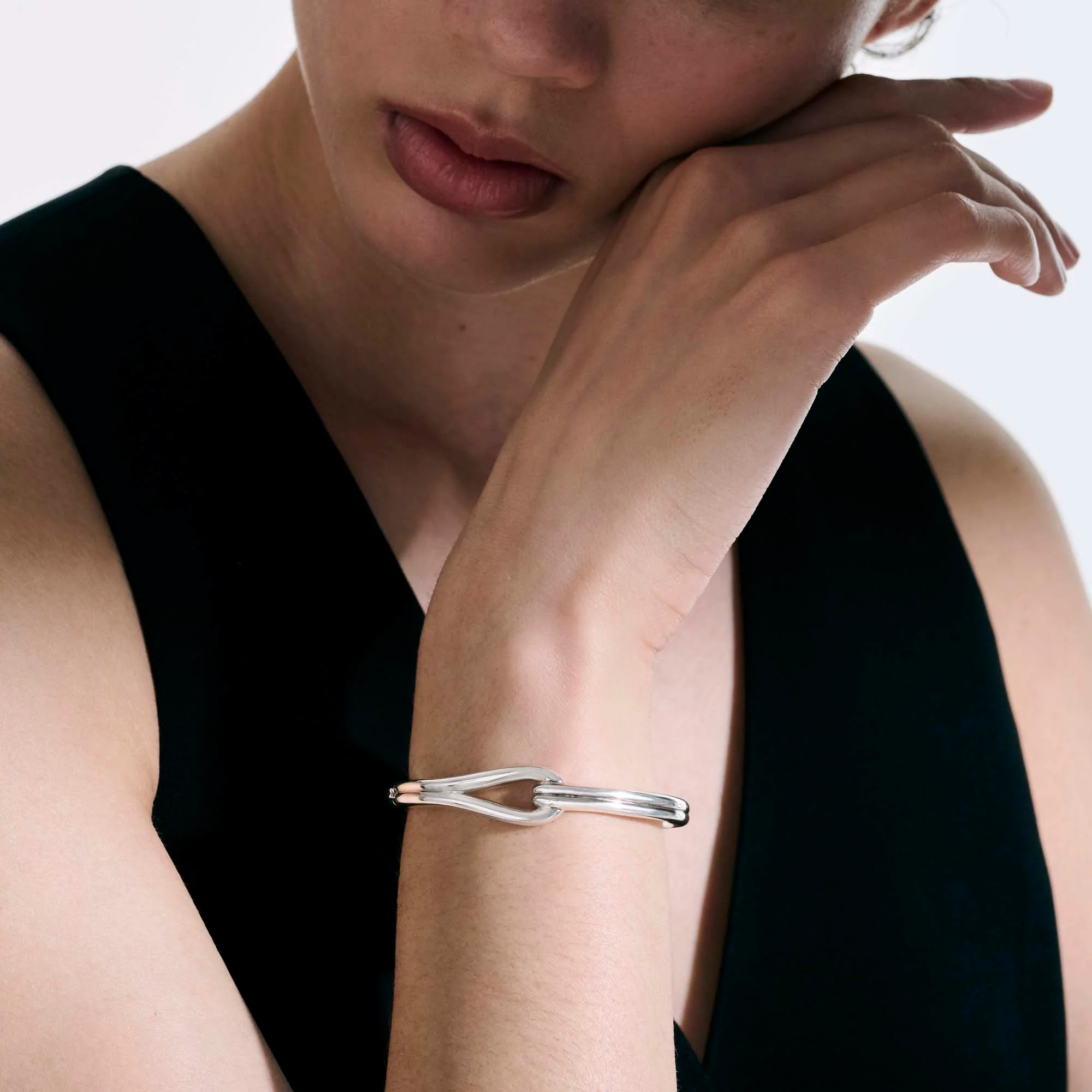 Surf Hinged Bangle, Sterling Silver|BB901084 - Image 6