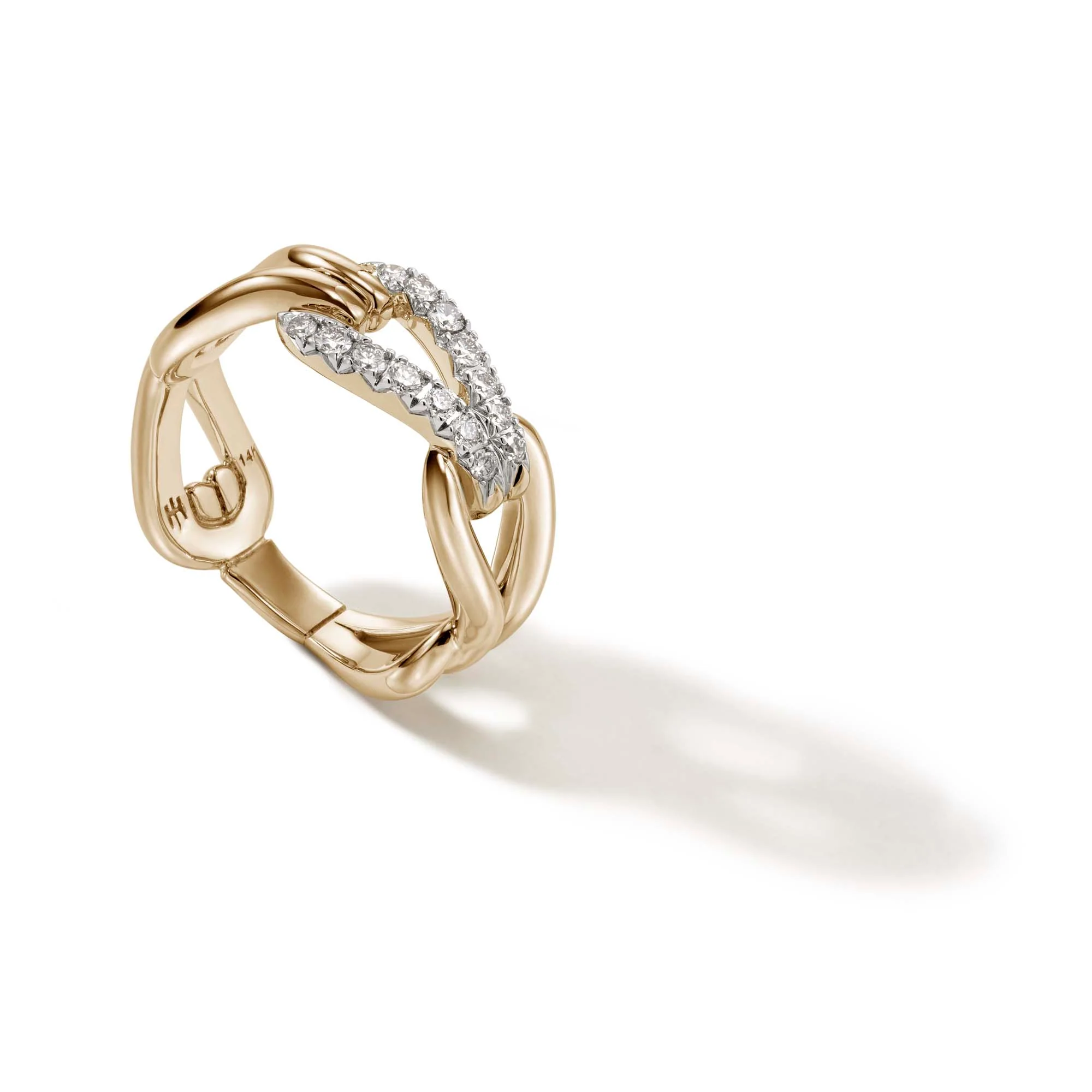 Surf Link Ring, Gold, Diamonds, Wide|RGGX90107722DI - Image 3