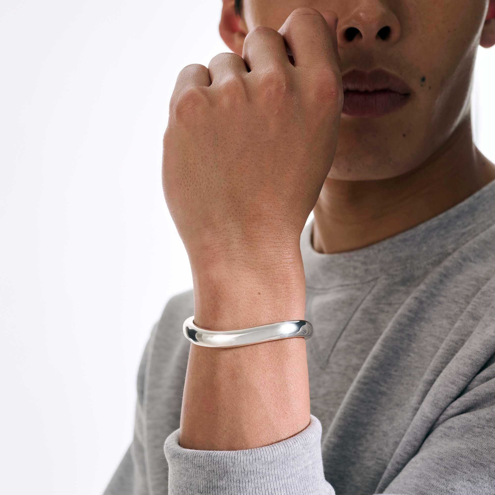 Surf Hinged Cuff, Sterling Silver, Slim|CB901117 - Image 7