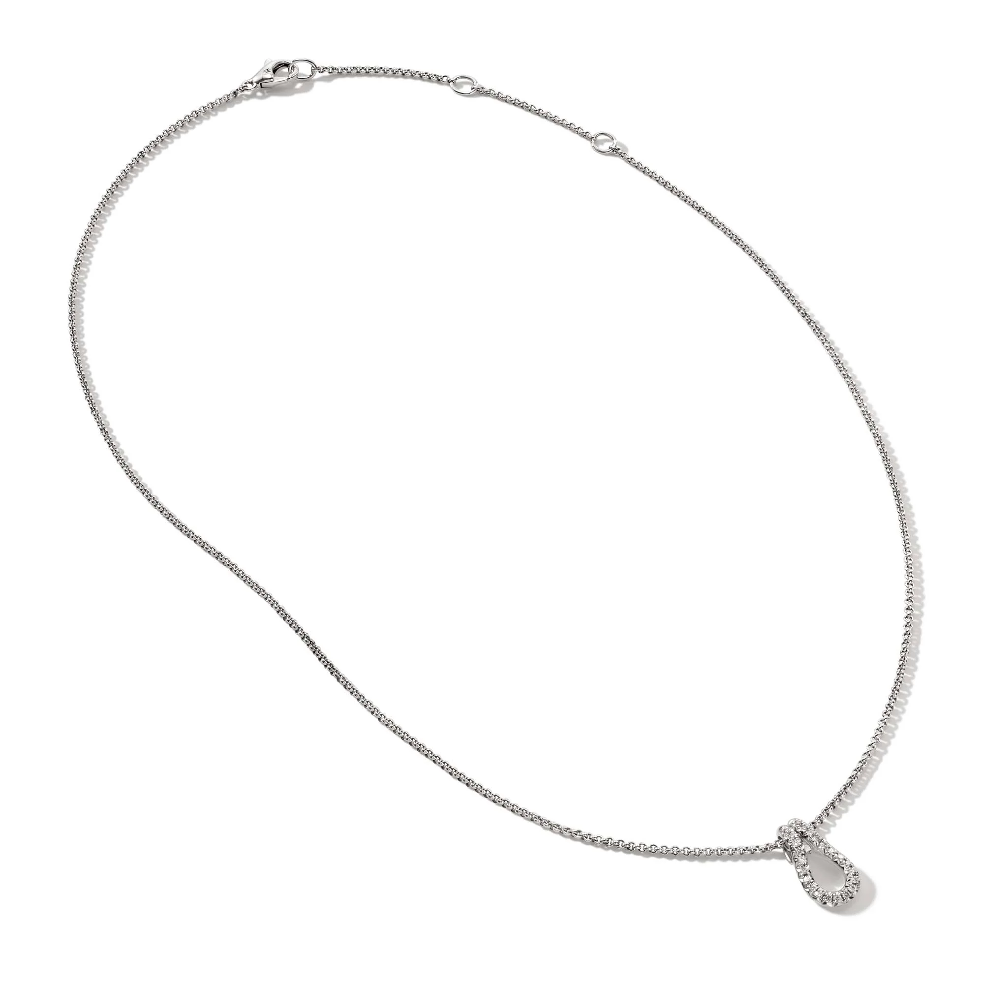 Surf Pendant Necklace, Silver, Diamonds|NBP9010742DI - Image 5