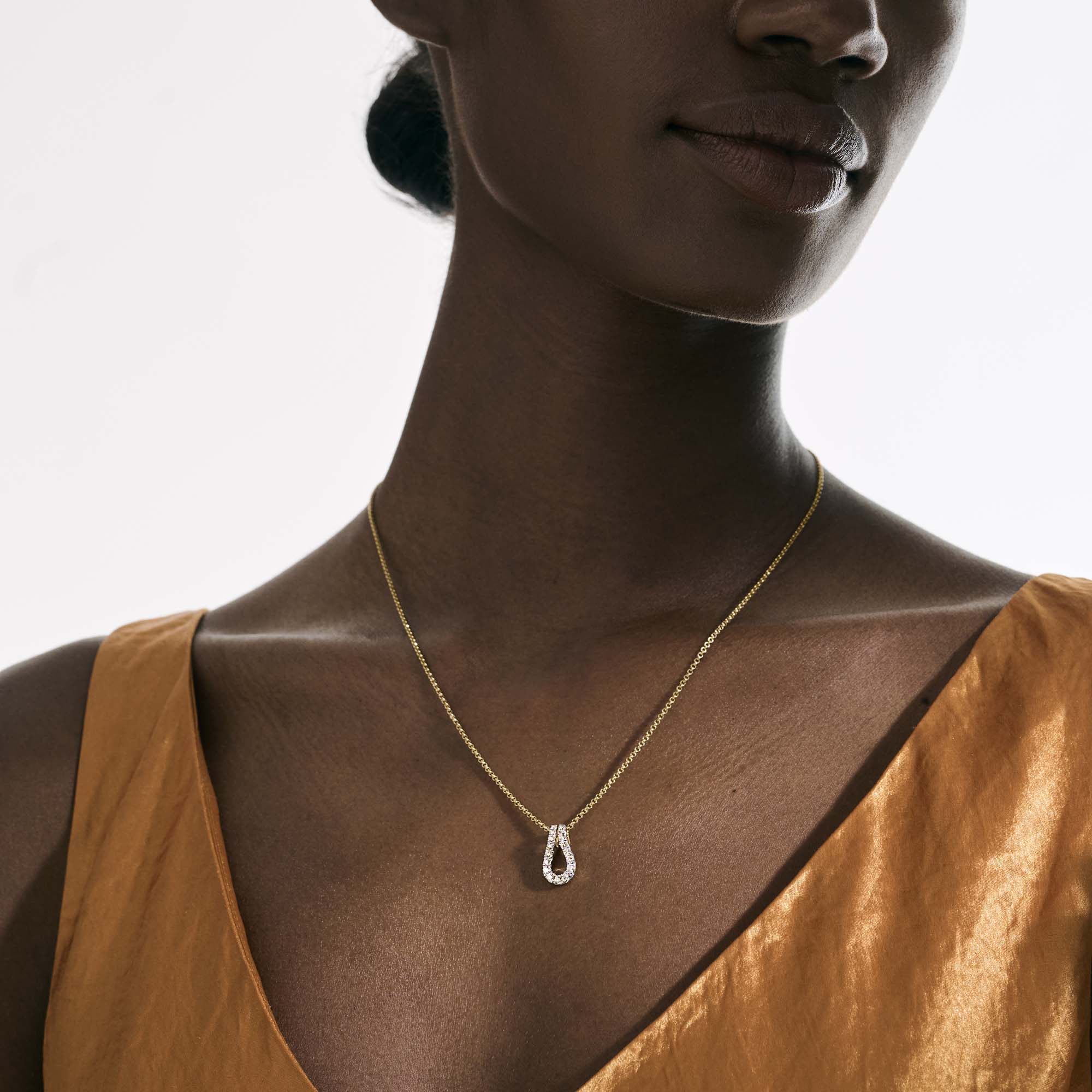Surf Pendant Necklace, Gold, Diamonds|NGGX90107422DI - Image 6