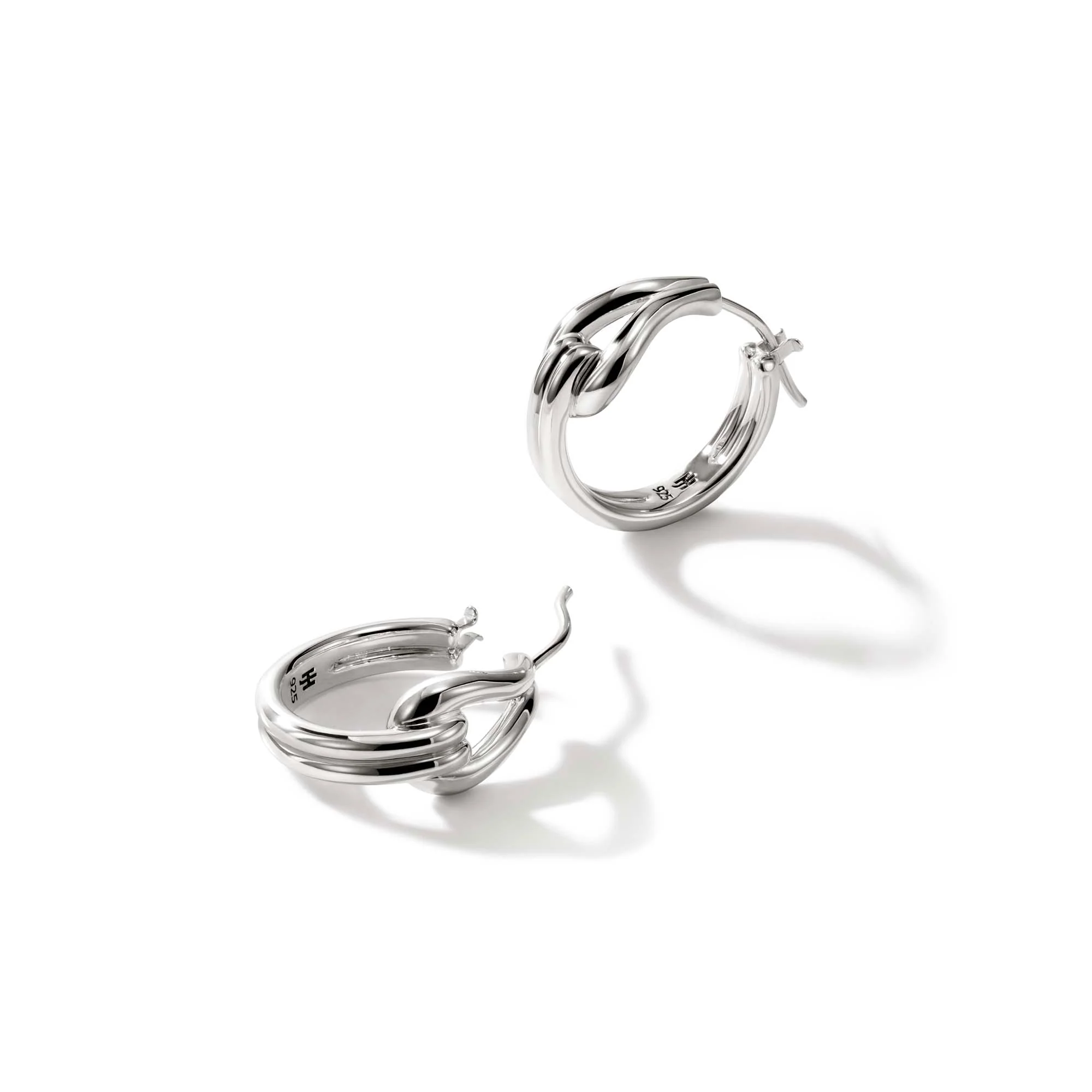 Surf Hoop Earring, Sterling Silver, 18.5MM|EB901147 - Image 3