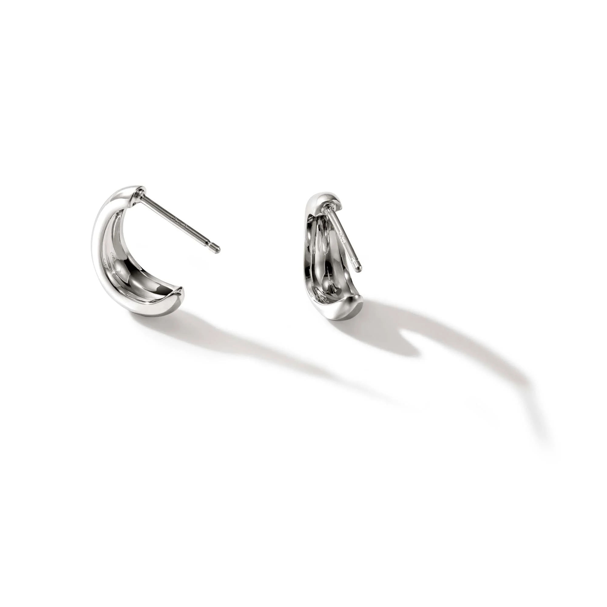 Surf J Hoop Earring, Sterling Silver, 15.5MM|EB901123 - Image 3